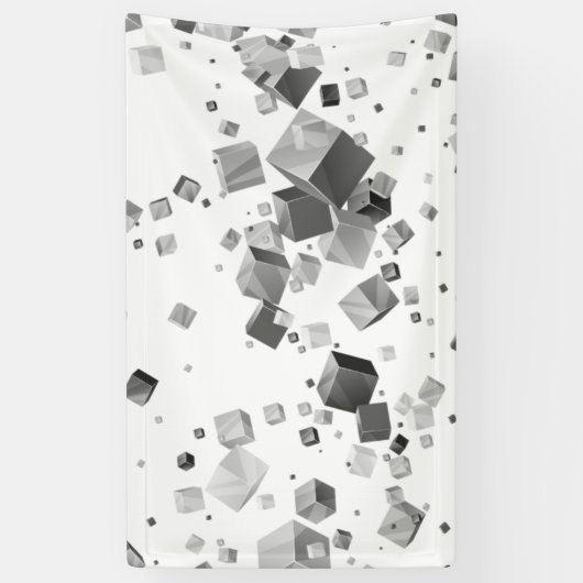 Farbige Kuben 3 Banner (Vertikal)