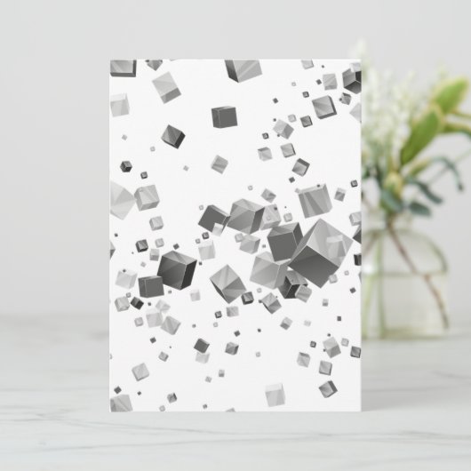 Farbige Kuben 3 Dankeskarte (Stehend Vorderseite)