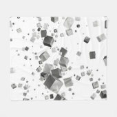 Farbige Kuben 3 Fleecedecke (Vorderseite (Horizontal))