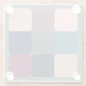 Farbige Kuben Glasuntersetzer (Rückseite)