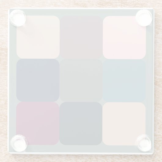 Farbige Kuben Glasuntersetzer (Rückseite)