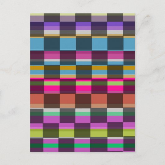 Farbige Kuben Postkarte (Vorderseite)