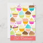 Farbige Kuchen Einladung (Rückseite)