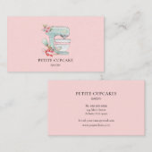 Farbige Kuchen Mixer Logo rosa Bäckerei Visitenkarte (Vorne/Hinten)