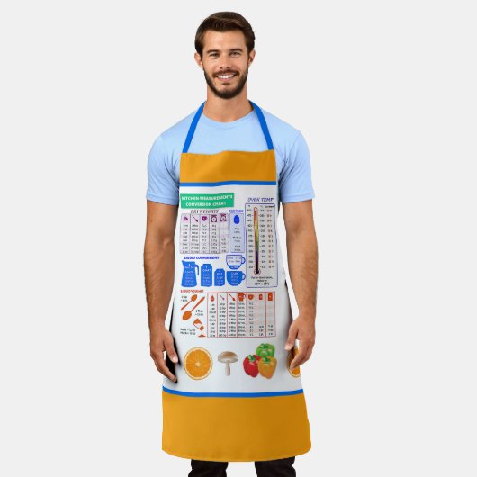 Farbige Küchenumrechnungstabelle Schürze (Getragen)