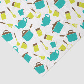 Farbige Küchenutensilien, Decoupage Seidenpapier (Ausschnitt)