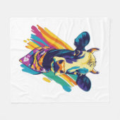 Farbige Kuh, Design der Regenbogenkuh Fleecedecke (Vorderseite (Horizontal))