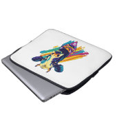 Farbige Kuh, Design der Regenbogenkuh Laptopschutzhülle (Vorne Knopf)