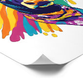 Farbige Kuh, Design der Regenbogenkuh Poster (Ecke)