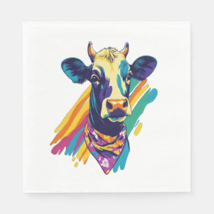 Farbige Kuh, Design der Regenbogenkuh Serviette