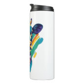 Farbige Kuh, Design der Regenbogenkuh Thermosbecher (Nach rechts gedreht)