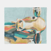 farbige Kuh Fleecedecke (Vorderseite (Horizontal))