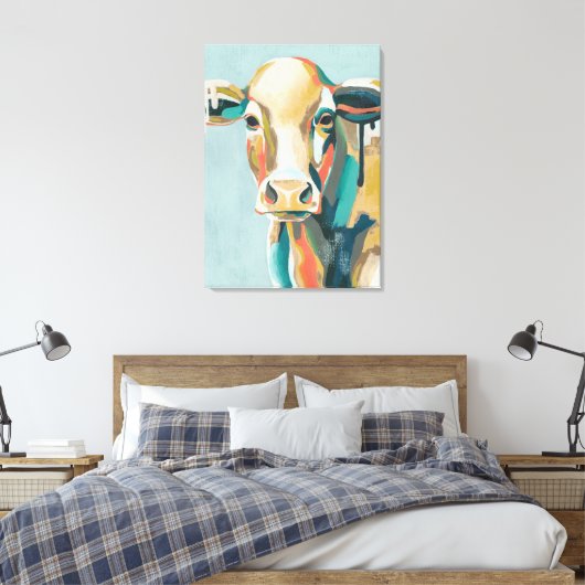 farbige Kuh Leinwanddruck (Insitu (Schlafzimmer))