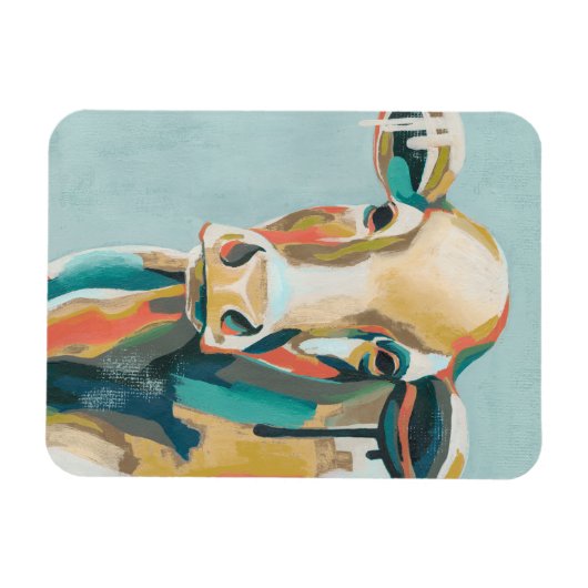 farbige Kuh Magnet (Horizontal)