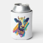 Farbige Kuh-PNG, Rainbow-Kuh-Design-PNG Dosenkühler (Kanne Vorderseite)