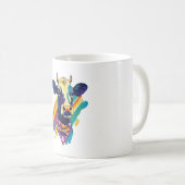 Farbige Kuh-PNG, Rainbow-Kuh-Design-PNG Kaffeetasse (VorderseiteRechts)