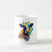 Farbige Kuh-PNG, Rainbow-Kuh-Design-PNG Kaffeetasse (Mittel)