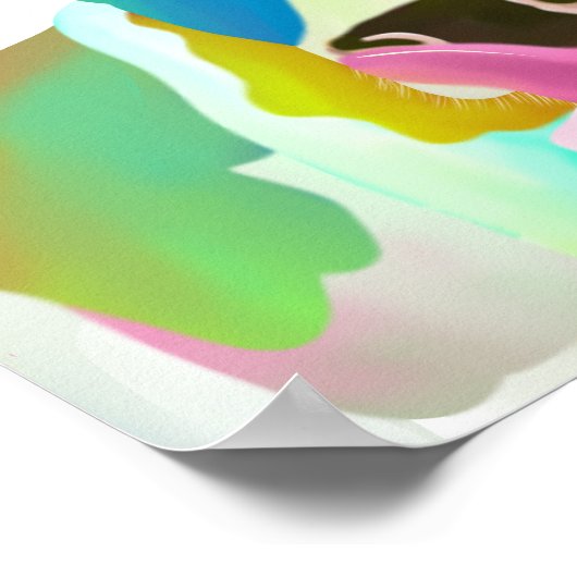 farbige Kuh Poster (Ecke)