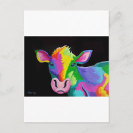 farbige Kuh Postkarte
