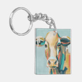 farbige Kuh Schlüsselanhänger (Vorderseite links)