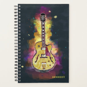Farbige kühne Gitarre Abstract Rockband Planer
