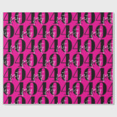 Farbige kühne rosa 40. Geburtstag  Geschenkpapier (Flach)