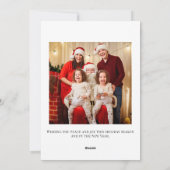 Farbige, kühne Weihnachtsfamilien Fotos Weihnachts Feiertagskarte (Rückseite)