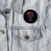 Farbige Kunst Schwarze Königin Afro Melanin Tröpfe Button (Beispiel)