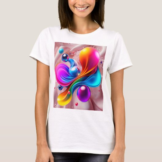 Farbige Kunst T-Shirt (Vorderseite)