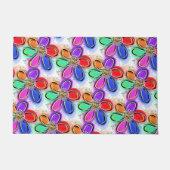 Farbige Künstlerische Blume Muster Fußmatte (Vorderseite)