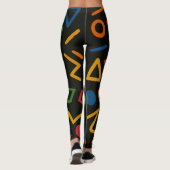 Farbige künstlerische Hintergrundgestaltung Leggings (Rückseite)