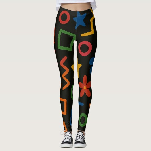 Farbige künstlerische Hintergrundgestaltung Leggings (Vorderseite)