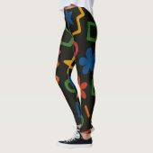 Farbige künstlerische Hintergrundgestaltung Leggings (Links)