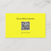 Farbige künstlerische Regenbogen mit QR-Code Visitenkarte (Rückseite)