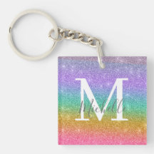 Farbige künstliche Glitter personalisierte Monogra