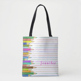 Farbige Kunststifte: Design zurück zur Schule Tasche