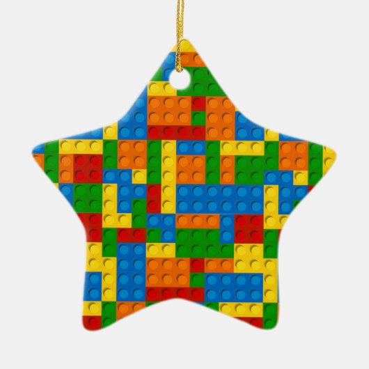 farbige Kunststoffblöcke Keramikornament (Vorne)