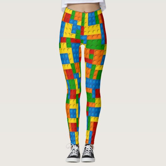 farbige Kunststoffblöcke Leggings (Vorderseite)
