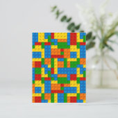 farbige Kunststoffblöcke Postkarte (Stehend Vorderseite)