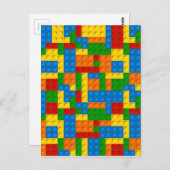 farbige Kunststoffblöcke Postkarte (Vorne/Hinten)