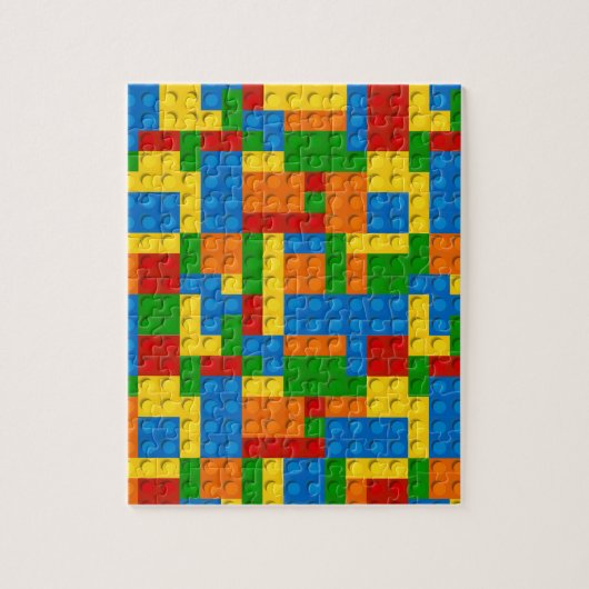 farbige Kunststoffblöcke Puzzle (Vertikal)