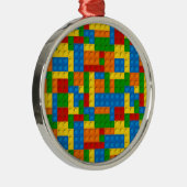 farbige Kunststoffblöcke Silbernes Ornament (Rechts)