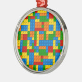 farbige Kunststoffblöcke Silbernes Ornament (Links)