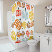 Farbige Kürbis-Abbildung, Kürbis Duschvorhang (Beispiel)