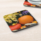 Farbige Kürbisschmuck Getränkeuntersetzer (Linke Seite)