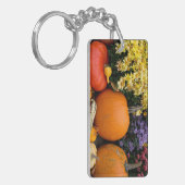 Farbige Kürbisschmuck Schlüsselanhänger (Vorderseite links)