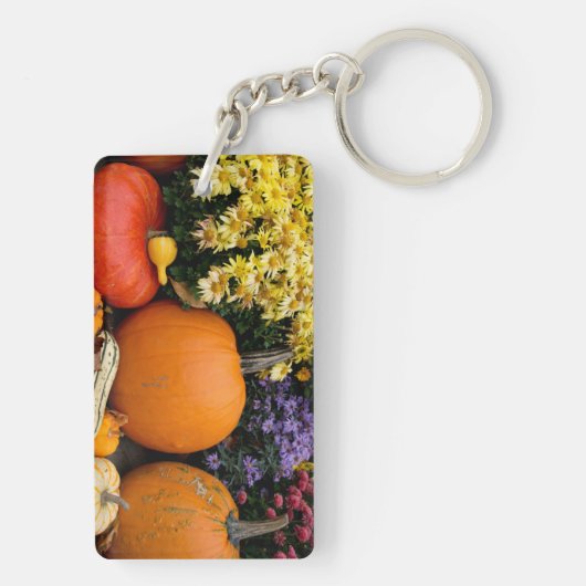 Farbige Kürbisschmuck Schlüsselanhänger (Rückseite)