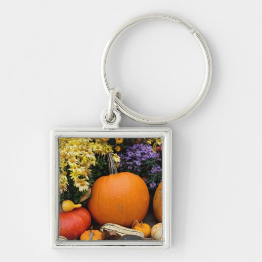 Farbige Kürbisschmuck Schlüsselanhänger (Vorne)