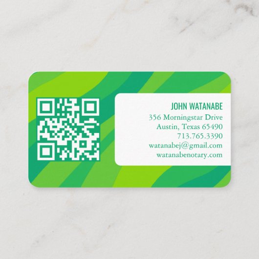 Farbige Kurven Retro Minimalistische Streifen Cust Visitenkarte (Rückseite)