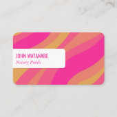 Farbige Kurven Retro Minimalistische Streifen Cust Visitenkarte (Vorderseite)
